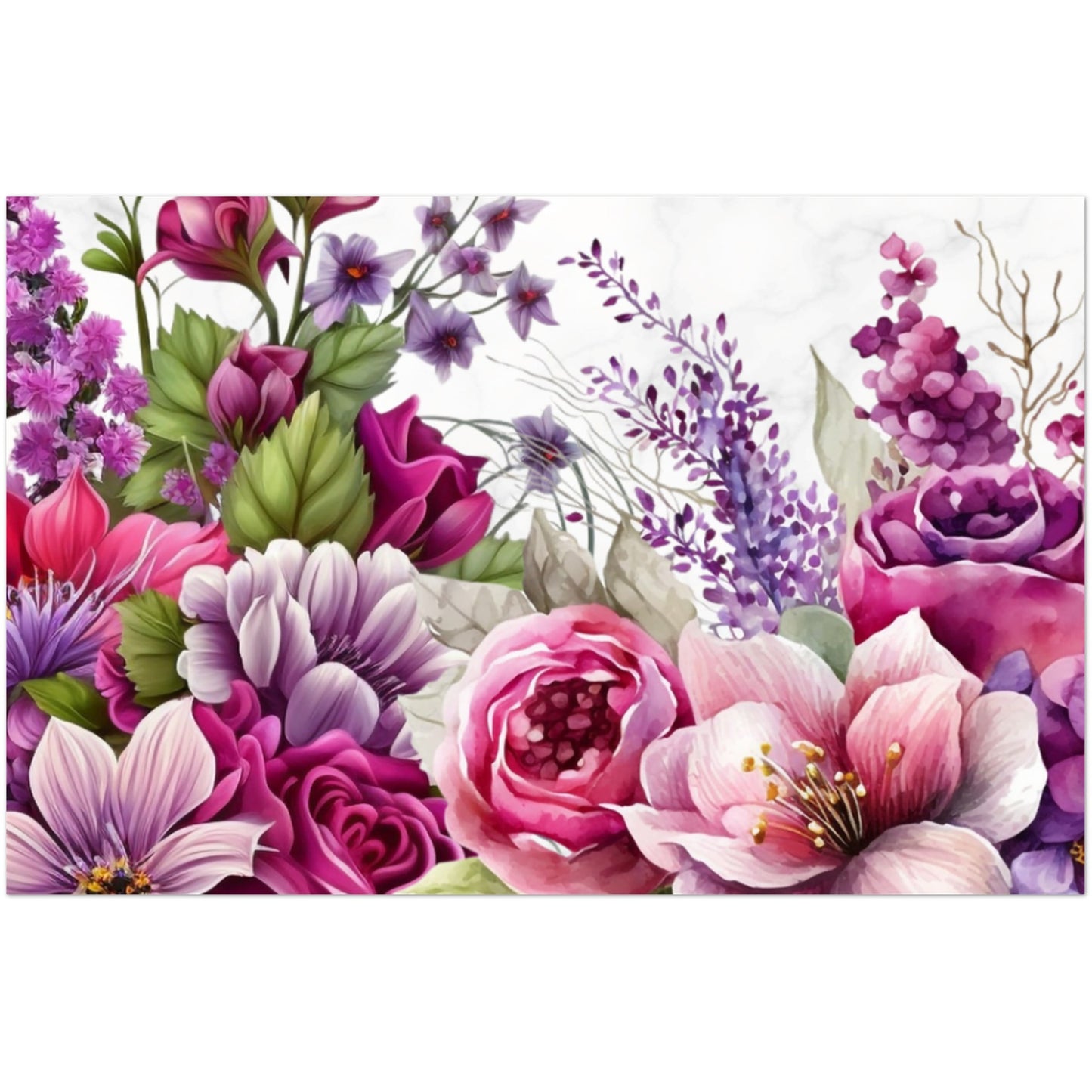 Pack of 10 Beautiful Floral Blank Greeting Cards (standard envelopes) (US & CA)