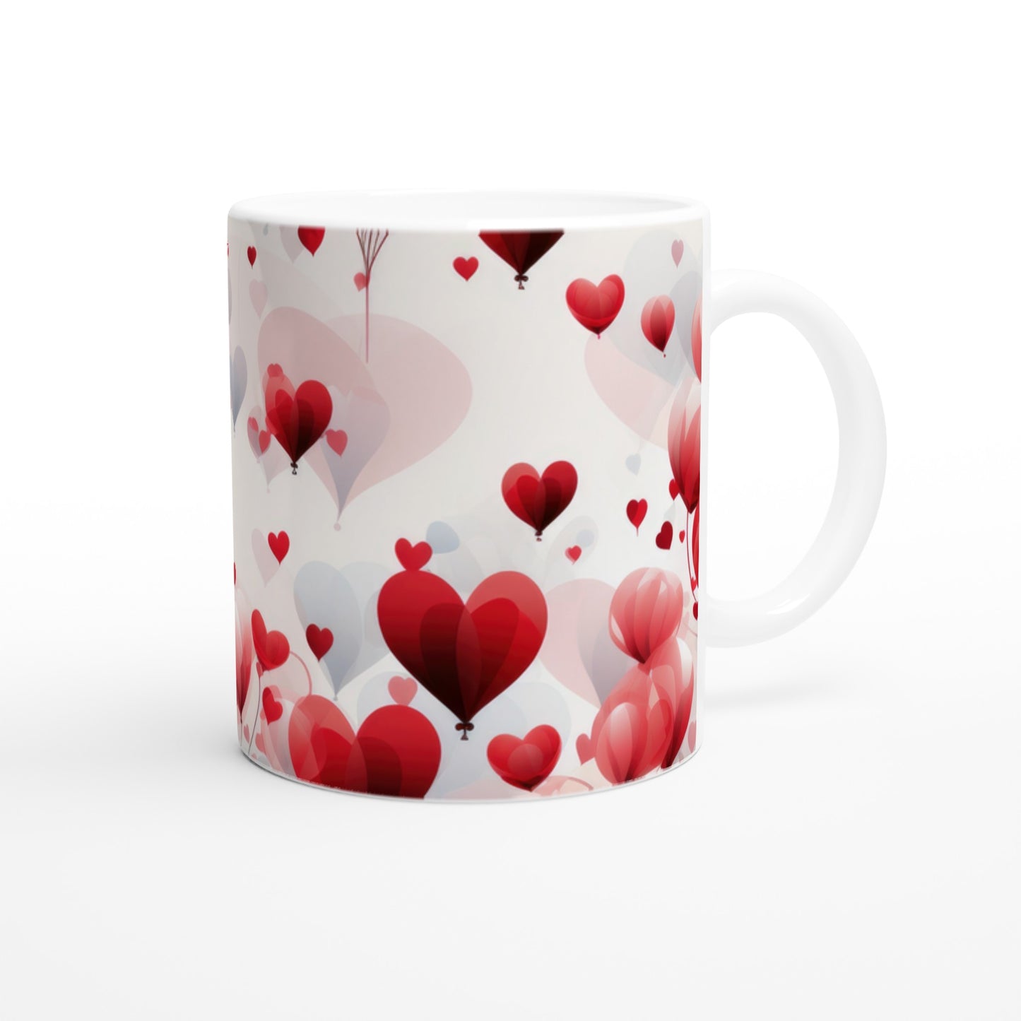 Multiple Hearts on 11oz mug