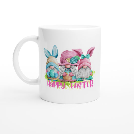 Happy Easter Gnomes - White 11oz Ceramic Mug