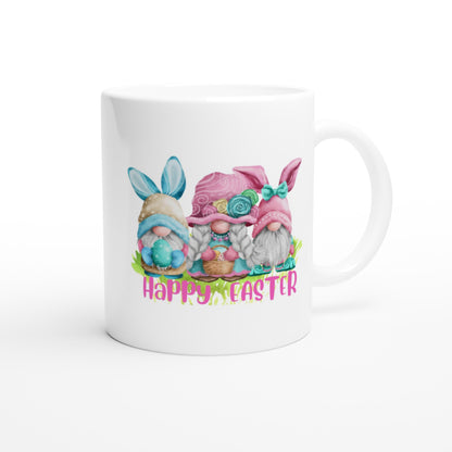 Happy Easter Gnomes - White 11oz Ceramic Mug