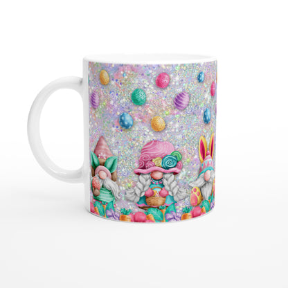 Easter Eggs & Gnomes - White 11oz Ceramic Mug