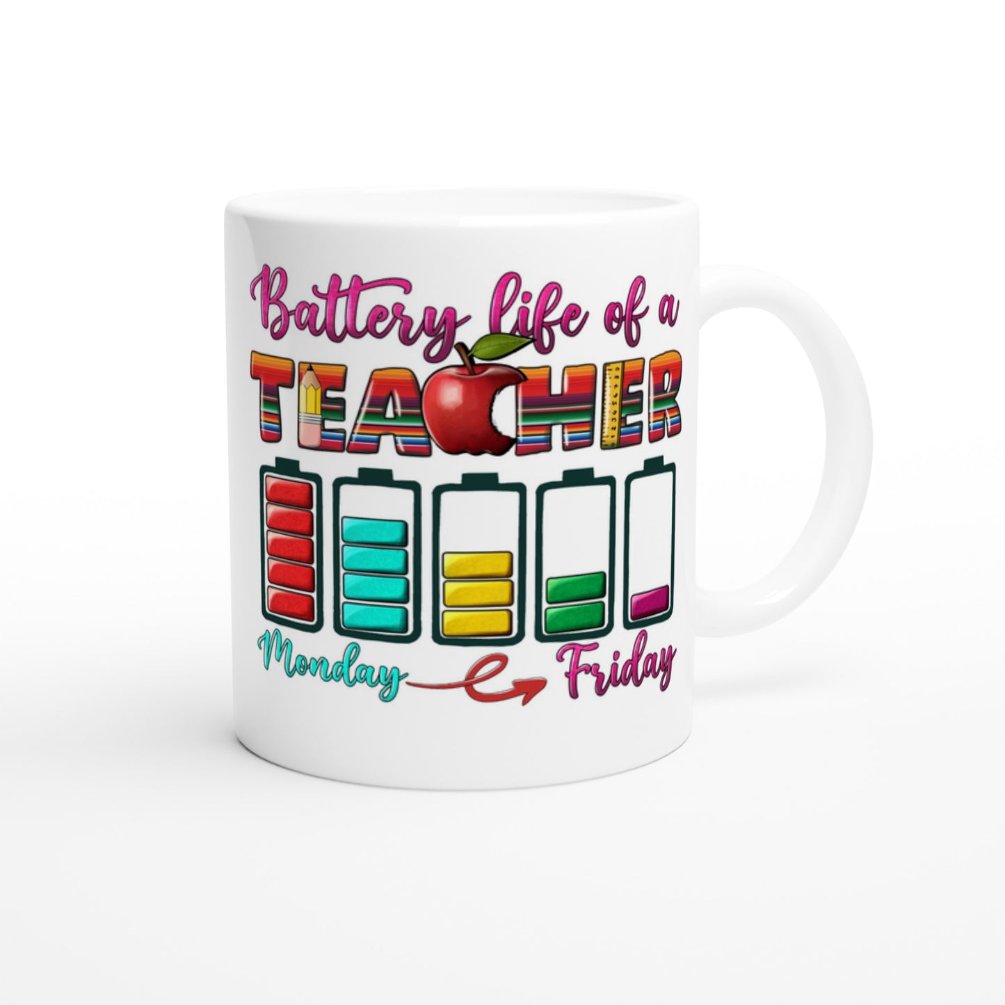 Battery Life of a Teacher Monday - Friday