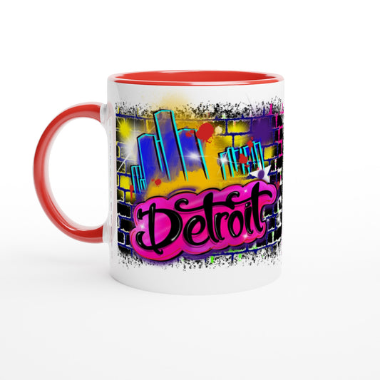Detroit, White 11oz with Color Inside