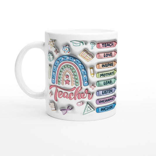 Teacher's Rules White 11oz Ceramic Mug