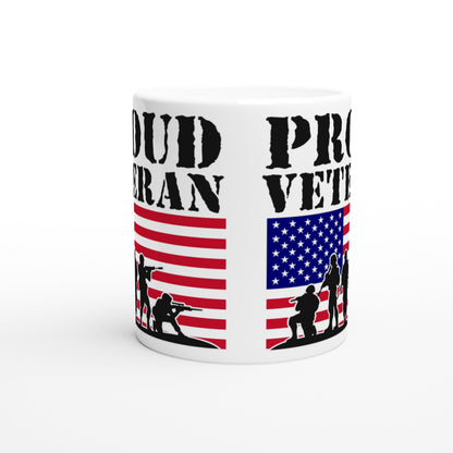 Proud Veteran - White 11oz Ceramic Mug