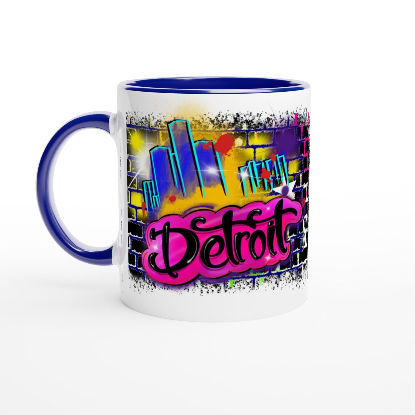 Detroit, White 11oz with Color Inside