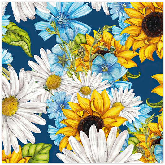 MIxed Daisies - Pack of 10, Blank Greeting Cards (standard envelopes) (US & CA)