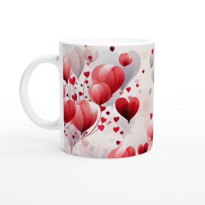 Multiple Hearts on 11oz mug