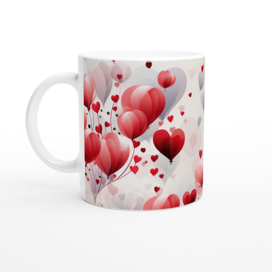 Multiple Hearts on 11oz mug
